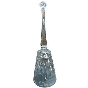 Mikasa Bell Millennium 2000 Engraved With Orig Tag Present 9" Crystal‎ Vtg Nice